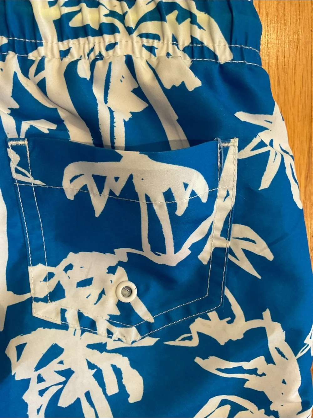 Rockets of Awesome -  Swim Trunks - Blue/White - Boy’s Size 6/7 - Swimwear